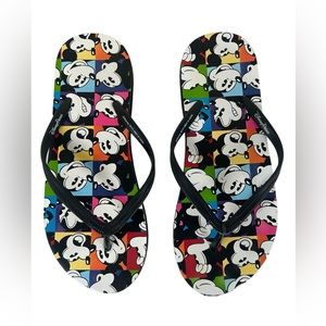 Womens Disney Parks Shoes Mickey Mouse Disney Parks Flip Flops colorful